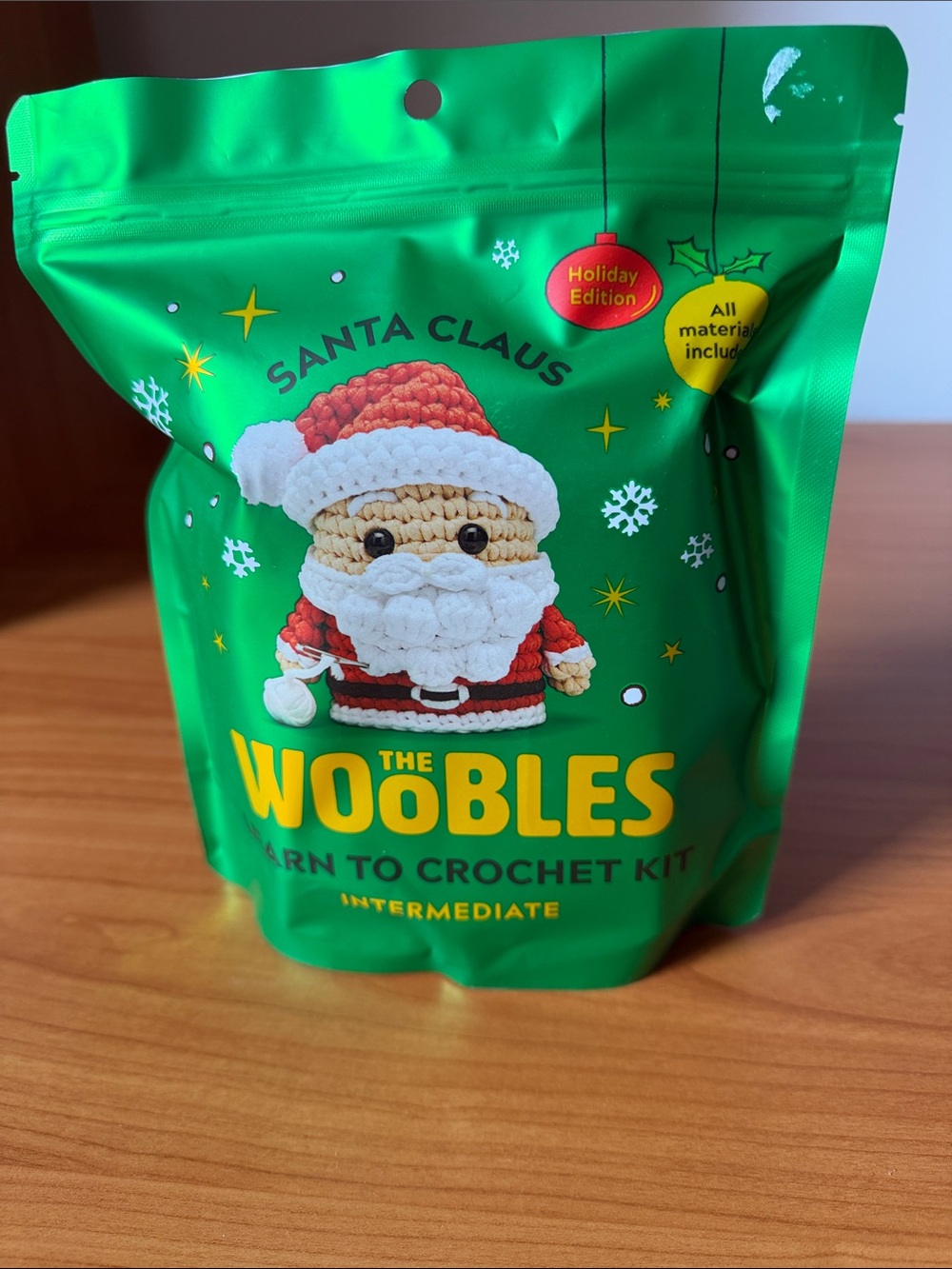 The Woobles Crochet Santa Clause Kit.  Never Opened